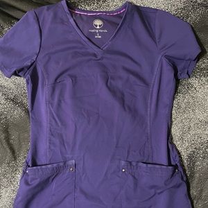 Only wore a few times, purple Healing hands scrub set